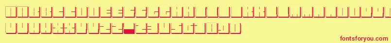 BlockmanOutlined Font – Red Fonts on Yellow Background