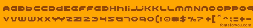 Halo Font – Brown Fonts on Orange Background