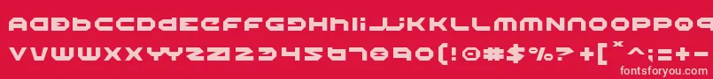 Halo Font – Pink Fonts on Red Background