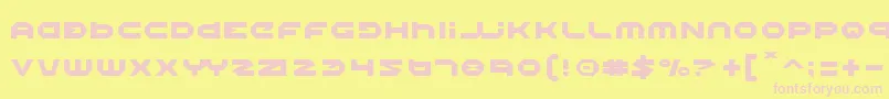 Czcionka Halo – różowe czcionki na żółtym tle