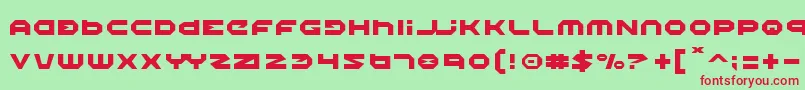 Halo Font – Red Fonts on Green Background