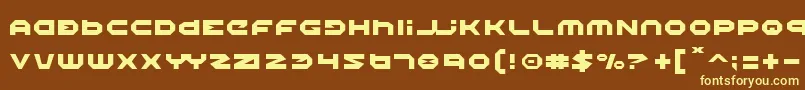 Halo-fontti – keltaiset fontit ruskealla taustalla