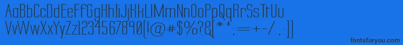 LabtopSecundoWide Font – Black Fonts on Blue Background