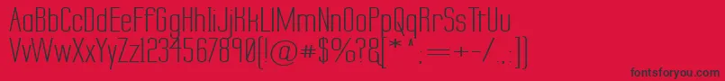LabtopSecundoWide Font – Black Fonts on Red Background