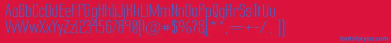 LabtopSecundoWide Font – Blue Fonts on Red Background