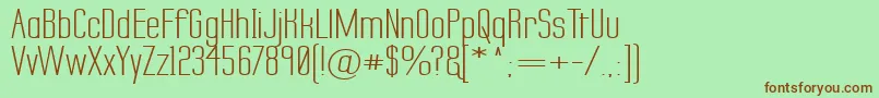 LabtopSecundoWide Font – Brown Fonts on Green Background