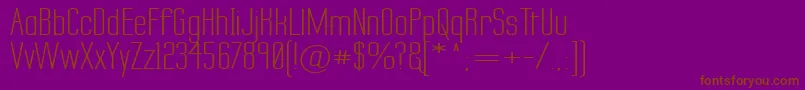 LabtopSecundoWide Font – Brown Fonts on Purple Background