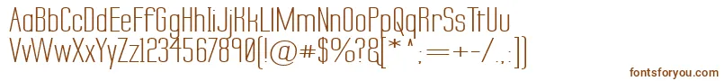 LabtopSecundoWide Font – Brown Fonts on White Background