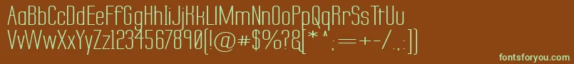 LabtopSecundoWide Font – Green Fonts on Brown Background