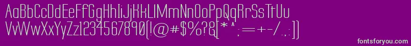 LabtopSecundoWide Font – Green Fonts on Purple Background