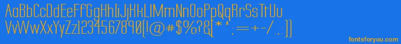 LabtopSecundoWide Font – Orange Fonts on Blue Background