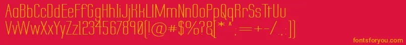 フォントLabtopSecundoWide – 赤い背景にオレンジの文字