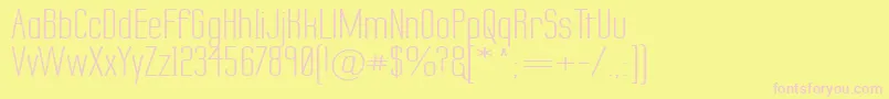 LabtopSecundoWide Font – Pink Fonts on Yellow Background