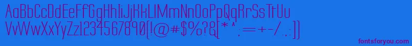 LabtopSecundoWide Font – Purple Fonts on Blue Background