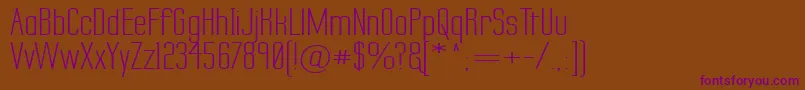LabtopSecundoWide Font – Purple Fonts on Brown Background