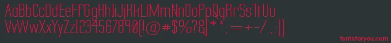 LabtopSecundoWide Font – Red Fonts on Black Background