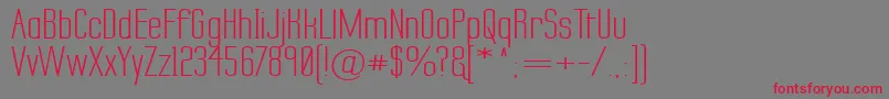 LabtopSecundoWide Font – Red Fonts on Gray Background