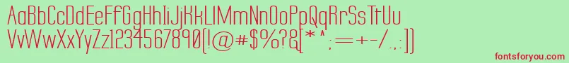 LabtopSecundoWide Font – Red Fonts on Green Background