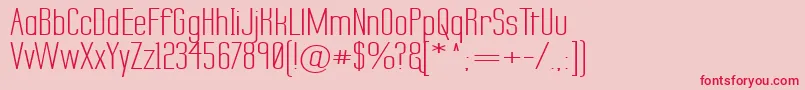 LabtopSecundoWide Font – Red Fonts on Pink Background