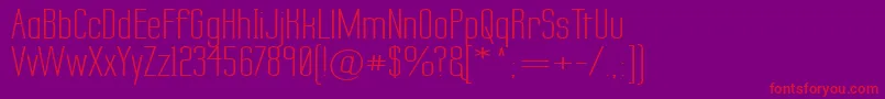 LabtopSecundoWide Font – Red Fonts on Purple Background