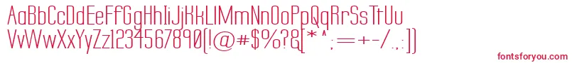 LabtopSecundoWide Font – Red Fonts on White Background