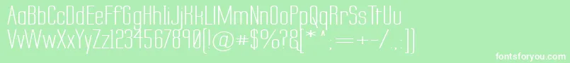 フォントLabtopSecundoWide – 緑の背景に白い文字