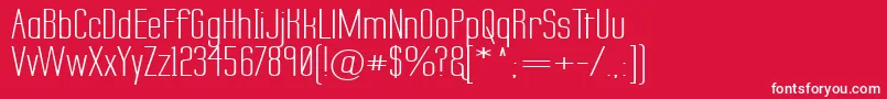 フォントLabtopSecundoWide – 赤い背景に白い文字