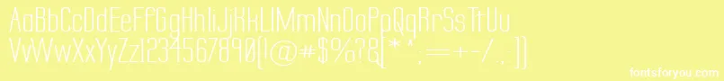 Шрифт LabtopSecundoWide – белые шрифты на жёлтом фоне