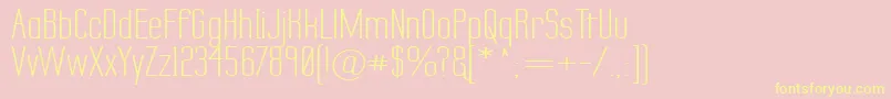 LabtopSecundoWide Font – Yellow Fonts on Pink Background