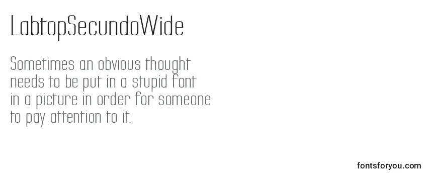 LabtopSecundoWide Font