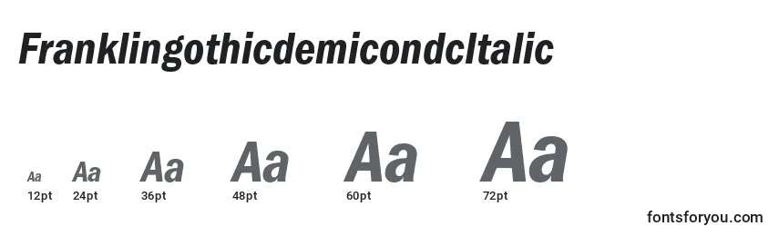 FranklingothicdemicondcItalic Font Sizes