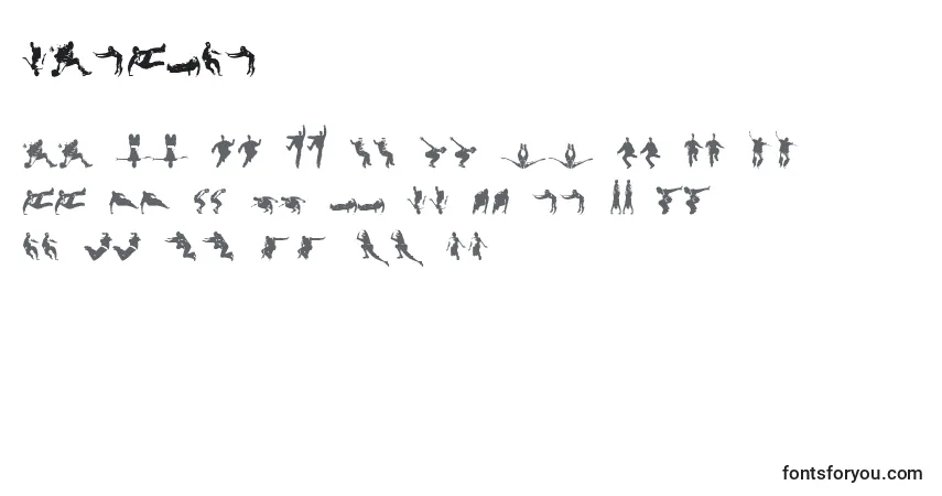 A fonte Parkour (8574) – alfabeto, números, caracteres especiais