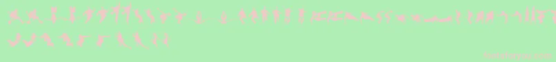 Parkour Font – Pink Fonts on Green Background