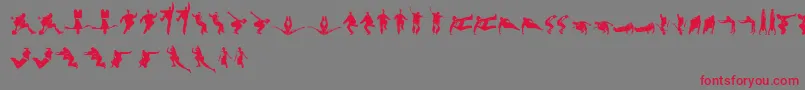 Police Parkour – polices rouges sur fond gris