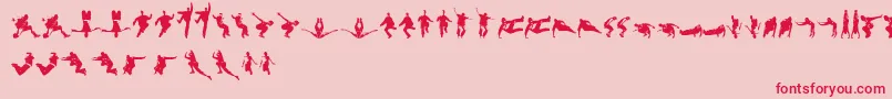 Parkour Font – Red Fonts on Pink Background