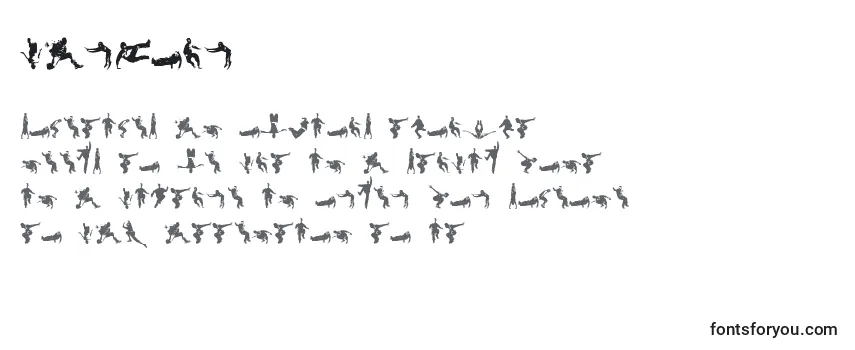 Überblick über die Schriftart Parkour (8574)