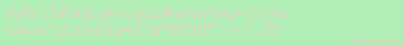 Vinchand Font – Pink Fonts on Green Background