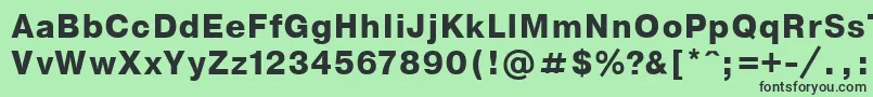 Nthvbo Font – Black Fonts on Green Background
