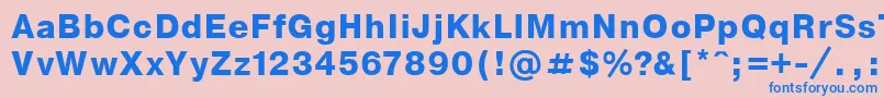 More about Nthvbo Font Nthvbo Font – Blue Fonts on Pink Background