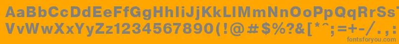 フォントNthvbo – オレンジの背景に灰色の文字