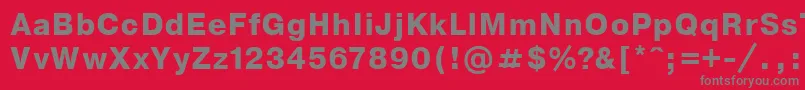 フォントNthvbo – 赤い背景に灰色の文字