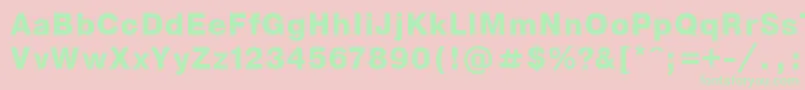 Nthvbo Font – Green Fonts on Pink Background