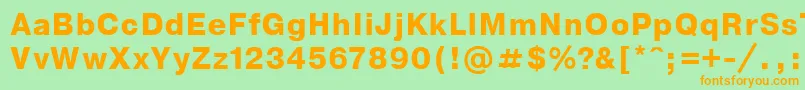 Nthvbo Font – Orange Fonts on Green Background