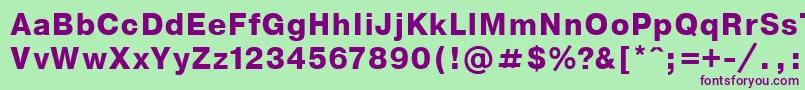 Nthvbo Font – Purple Fonts on Green Background
