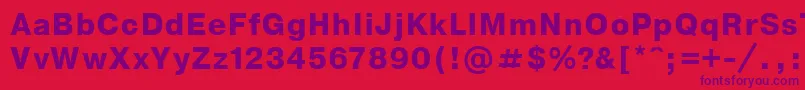 Nthvbo Font – Purple Fonts on Red Background