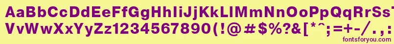 Nthvbo Font – Purple Fonts on Yellow Background