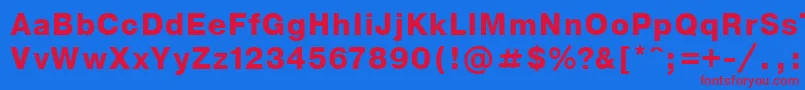 Nthvbo Font – Red Fonts on Blue Background
