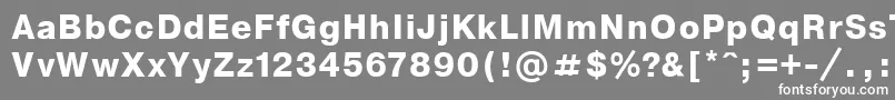 フォントNthvbo – 灰色の背景に白い文字