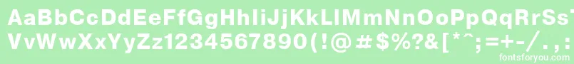 Nthvbo Font – White Fonts on Green Background
