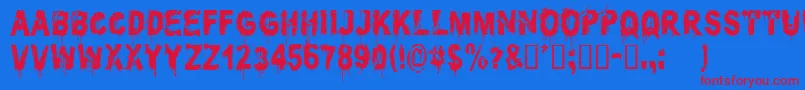 CfpoliticianskillersRegula-Schriftart – Rote Schriften auf blauem Hintergrund